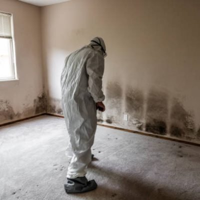 Stock photo of mold and mildew damage from a leaking roof.